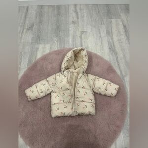 Kids Cream Puffer Jacket